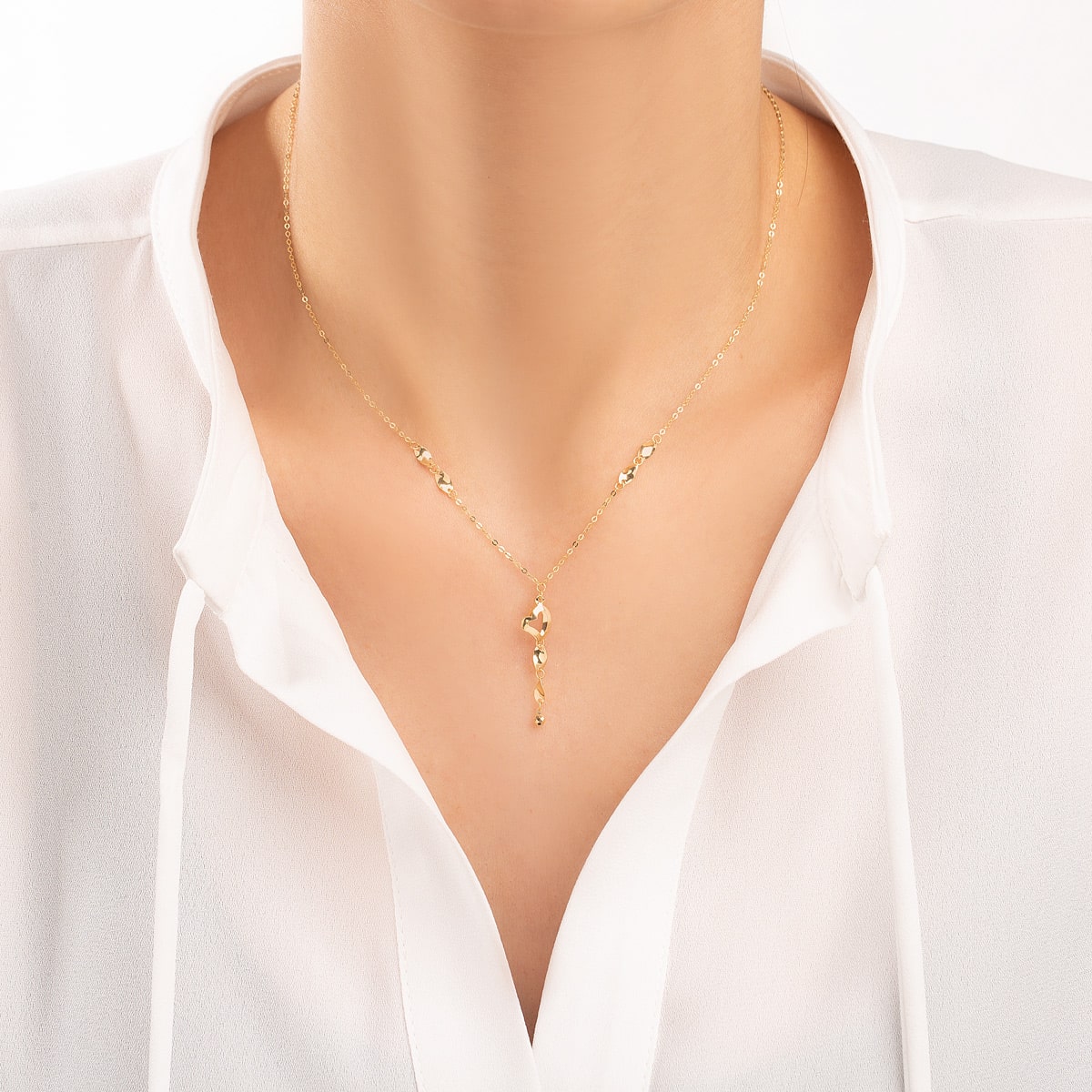 گردنبند قلب پولکی